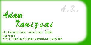 adam kanizsai business card